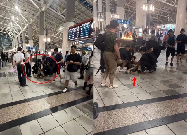 台灣新聞通訊社-快訊》高鐵左營站驚魂！阿嬤疑持刀脅持路人　警民合作火速壓制