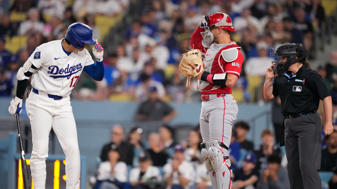 台灣新聞通訊社-MLB》大谷「首局雙安」第11轟炮擊天使 道奇開賽狂灌9分