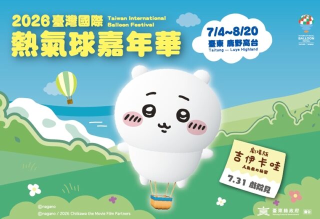 台灣新聞通訊社-台東太犯規！2026臺灣國際熱氣球嘉年華攜手《吉伊卡哇》暑假登場！