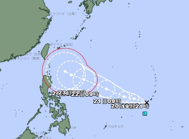 台灣新聞通訊社-快訊》熱帶低壓生成！估明增強為颱風 最新路徑曝