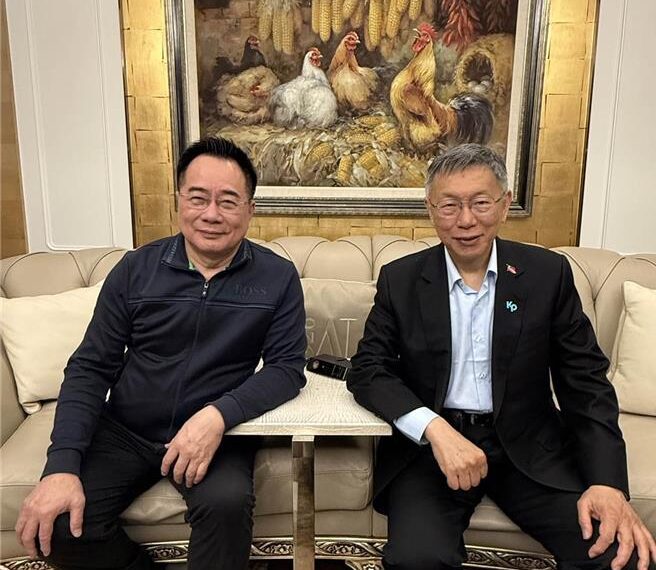 台灣新聞通訊社-探望蔡正元反被安慰 柯文哲:自由被限制 意志不會消滅