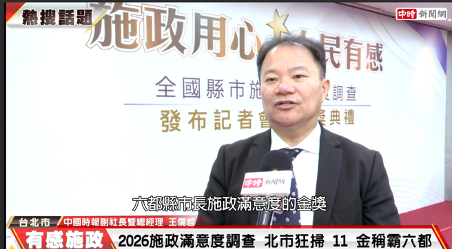 台灣新聞通訊社-22縣市施政大調查揭曉 北市11金稱霸六都 嘉義市成非直轄市最大贏家