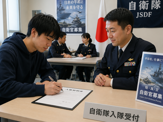 台灣新聞通訊社-加薪有效！1.1萬日本青年加入自衛隊 三年來首度破萬