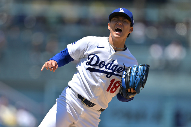 台灣新聞通訊社-MLB》山本由伸單場10K生涯最高 大勝費城人給總教練祝壽