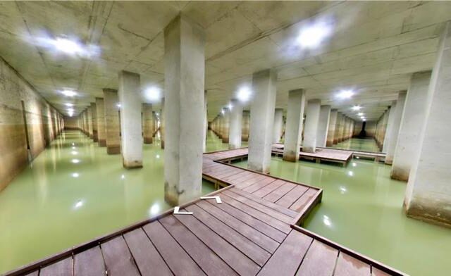 台灣新聞通訊社-豪雨狂炸！桃園「地下宮殿」防災爆紅 他曝進入方法：好像日本