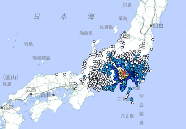 台灣新聞通訊社-日本富士山附近深夜地震！規模5.6 最大震度6弱