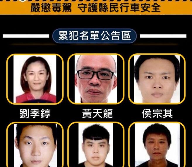 台灣新聞通訊社-別以身試法!嘉義縣公布「毒駕累犯照片」 宣告毒駕零容忍