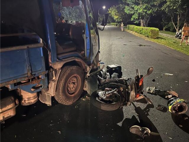 台灣新聞通訊社-貨車撞飛騎士2天後不治 駕駛下車冷看一眼隔日逃離境