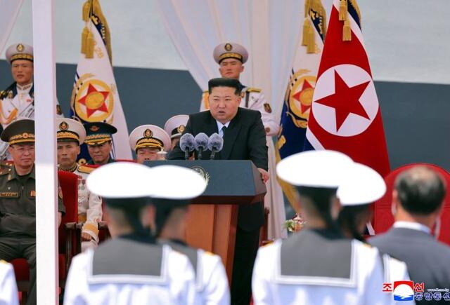 台灣新聞通訊社-北韓新艦服役 金正恩揚言加速海軍核武化