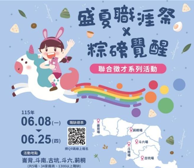 台灣新聞通訊社-雲林斗六就業中心盛夏職涯祭 5場徵才將釋逾1300職缺