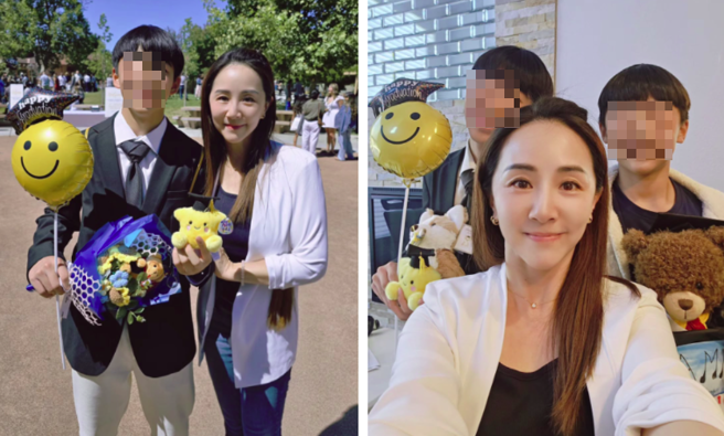台灣新聞通訊社-黃少祺帥兒美國八年級畢業！一家人顏值都好高