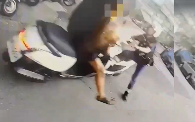 台灣新聞通訊社-紅燈右轉被盯上!毒駕男拒檢狂催油門 撞翻2警仍遭逮