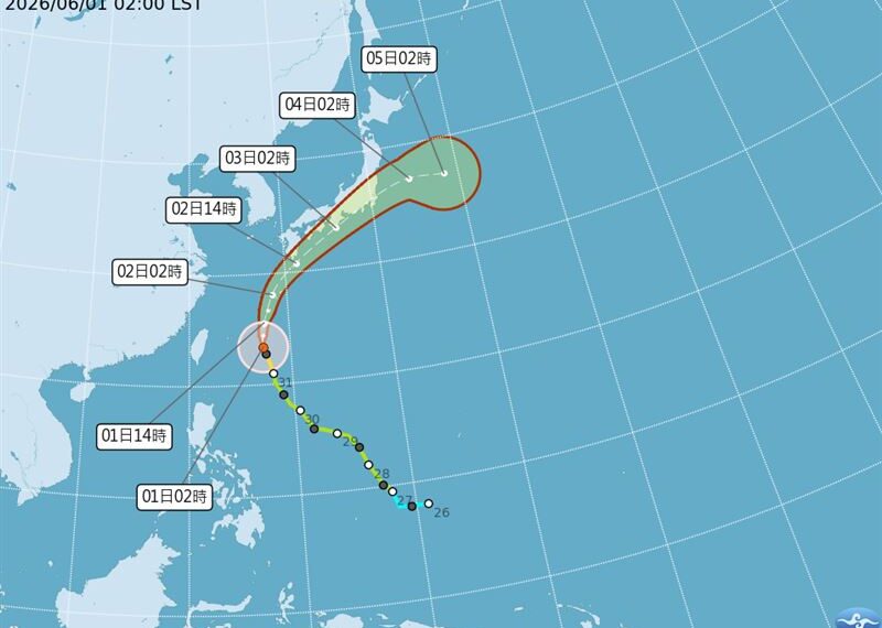 台灣新聞通訊社-薔蜜颱風今最接近台!週五起「雨炸全台」恐連下10天