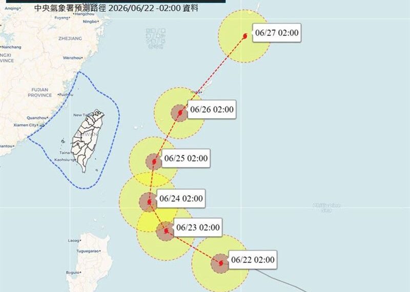 台灣新聞通訊社-米克拉還在增強、估可達中颱上限 專家曝最接近台灣時段:這天起有雨