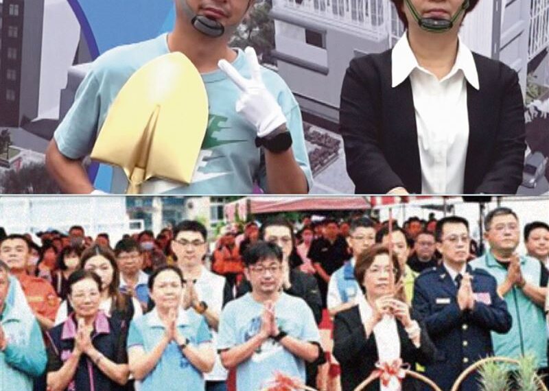 台灣新聞通訊社-宿醉出席動土典禮!謝典霖「鏟子拿反、狂比YA」 他狠批1舉:過太爽