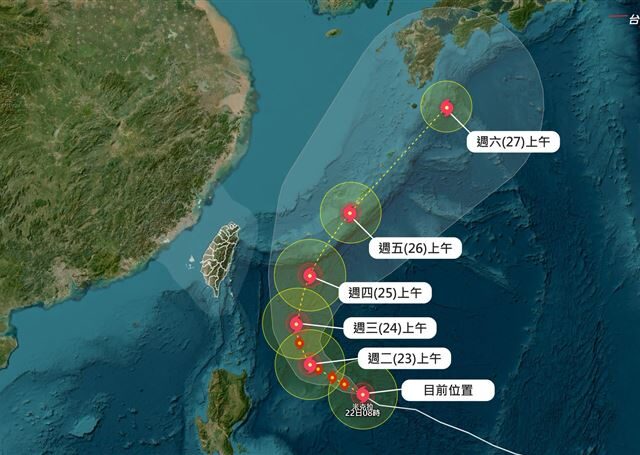 台灣新聞通訊社-米克拉持續增強中！今晚達顛峰「挑戰強颱」　粉專揭移動方向