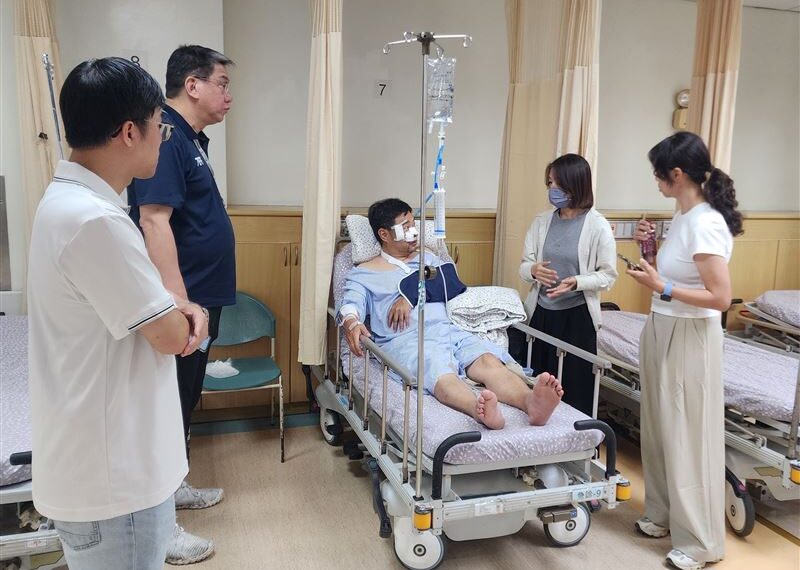 台灣新聞通訊社-壯碩毒犯如猛獸突圍!撞飛警員「骨頭全碎」 他強忍劇痛稻田肉搏