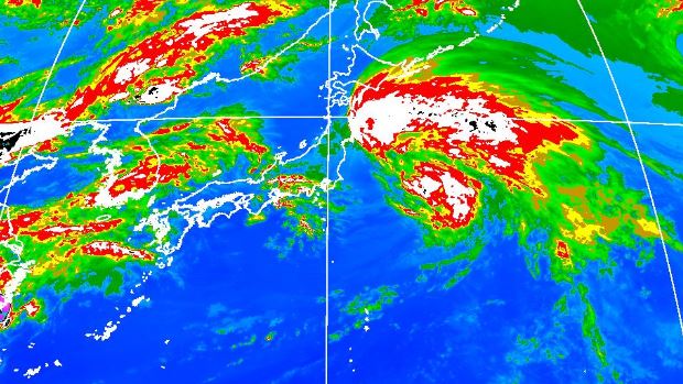 台灣新聞通訊社-薔蜜颱風橫掃日本太平洋沿岸！東京豪雨破紀錄　氣象廳示警