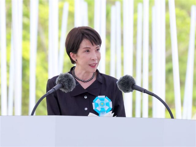 台灣新聞通訊社-沖繩戰役81週年　日相高市早苗上任後首訪當地