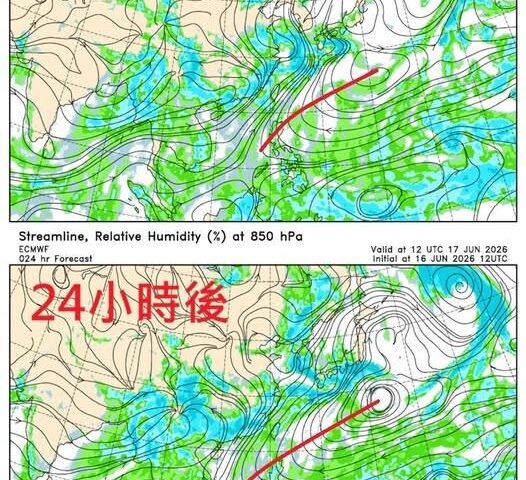 台灣新聞通訊社-對比圖曝光！驚見太平洋高壓「快速增強」　鄭明典這樣看