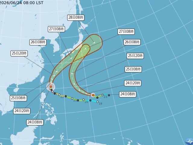 台灣新聞通訊社-雙颱最新路徑大迴轉！今晚變天「連炸6天雨」降雨熱區曝
