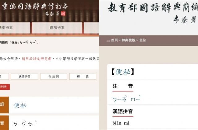 台灣新聞通訊社-「便祕」不是唸「ㄇㄧˋ」？他看教育部辭典超傻眼　網揭：應查簡編本