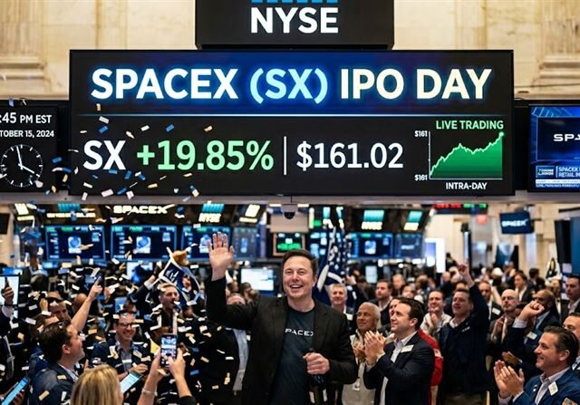 台灣新聞通訊社-SpaceX上市狂飆20%！散戶瘋搶買氣超車輝達3.5倍　馬斯克成首位兆萬富翁