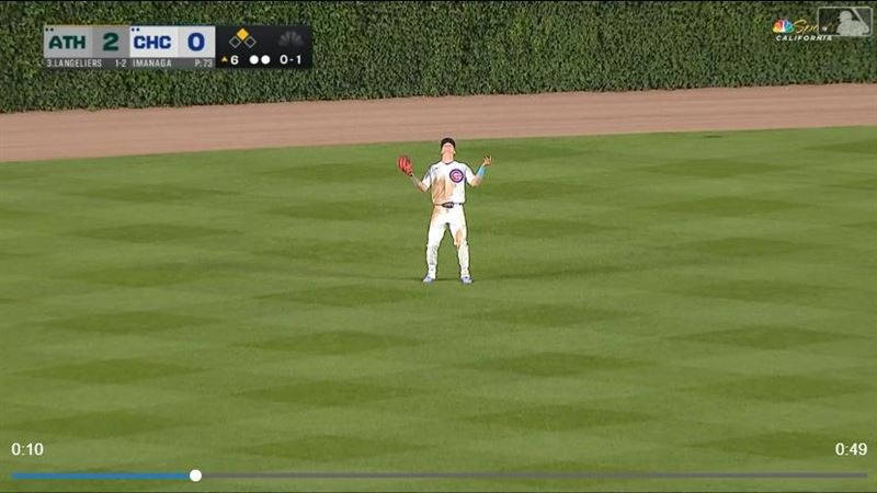 台灣新聞通訊社-MLB／外野手被燈光影響手一攤！平凡飛球跑出場內轟　苦主是今永昇太