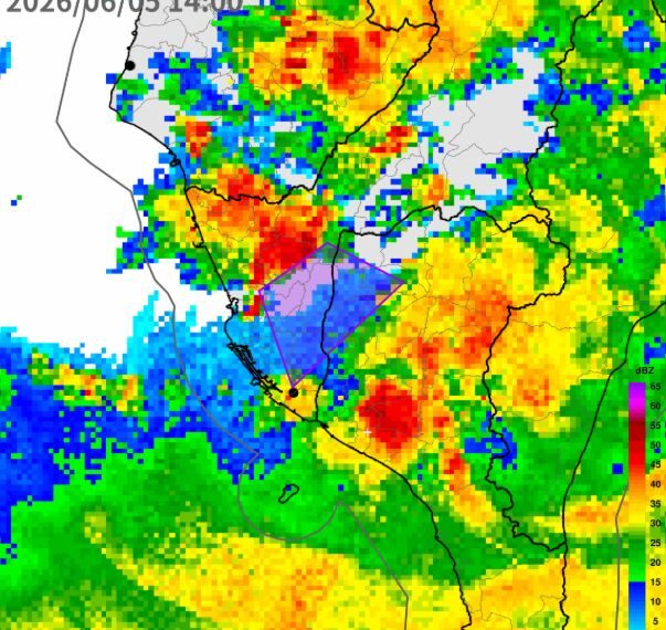 台灣新聞通訊社-快訊／快躲雨！「2縣市」大雷雨轟1小時　示警區域曝光