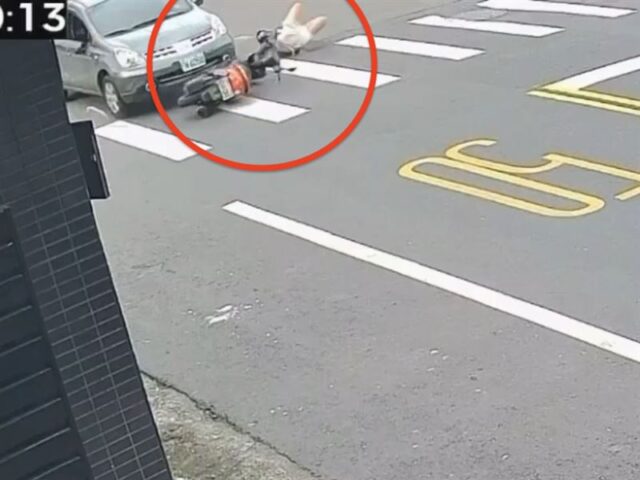 台灣新聞通訊社-驚險畫面曝光！26歲男「吸安」偷鄰居車上路　警追車…毒蟲撞飛女騎士