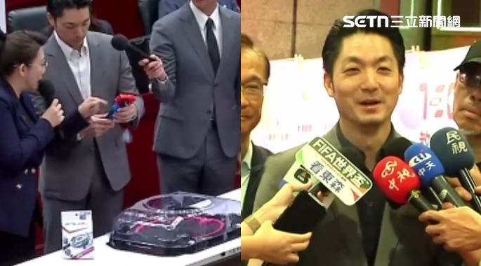 台灣新聞通訊社-玩戰鬥陀螺嗨喊「Go Shot」尷尬了　蔣萬安笑：會拜託大寶幫我補課
