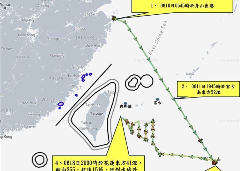 台灣新聞通訊社-中國頻擾台灣海域　美前國防官員：需監控釐清意圖