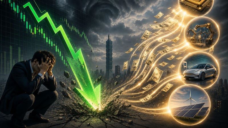 台灣新聞通訊社-週一恐迎史上最大單日跌點!專家揭資金轉向這族群 曝台股真正問題
