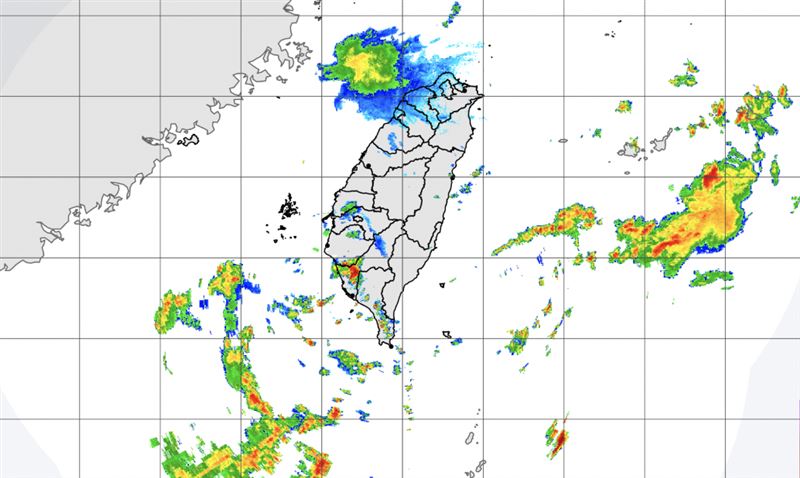 台灣新聞通訊社-快訊/雨彈開炸!3縣市大雨特報 一路下到晚上