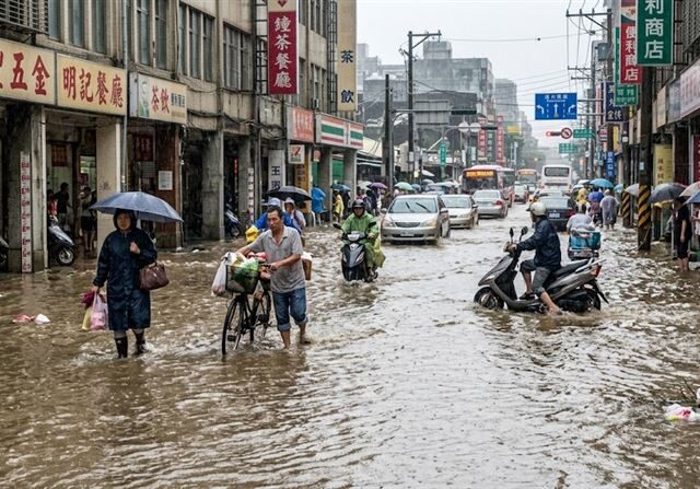 台灣新聞通訊社-全台雨彈轟炸！氣象署曝「放晴時間」這天起雨勢趨緩　高溫重回30度