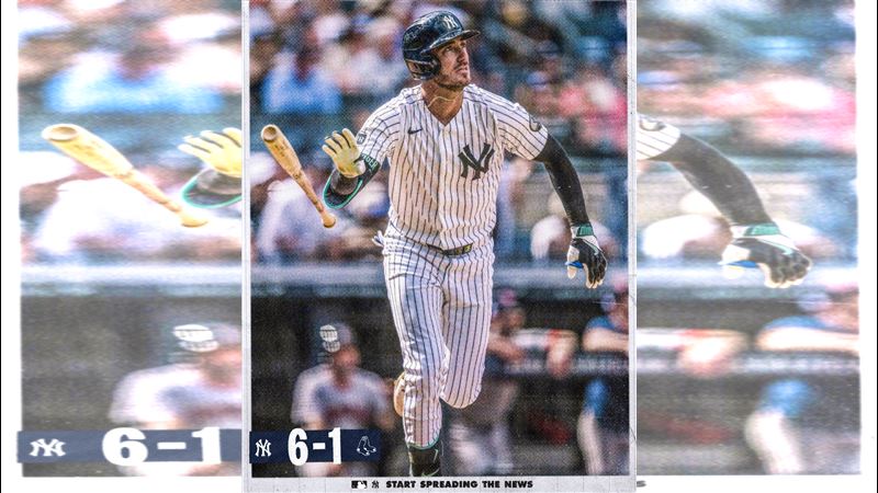 台灣新聞通訊社-MLB/貝林傑2出局開轟點引信 洋基單局4安2轟打5分擊敗紅襪