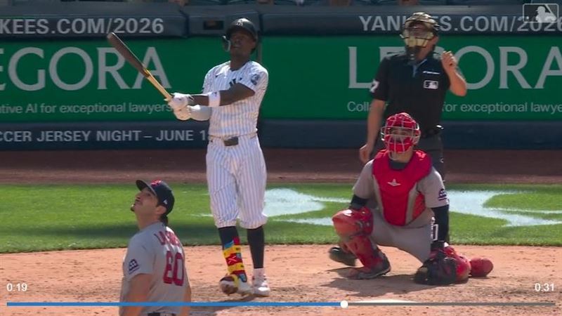 台灣新聞通訊社-MLB/前3打席吞3K!齊森姆借「賈吉球棒」開轟 曝逼自己輕觸擊球