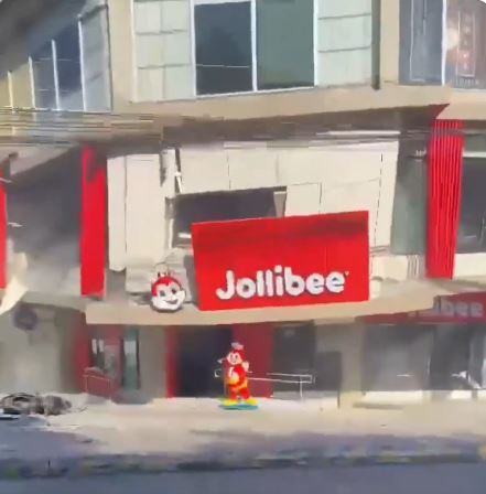 台灣新聞通訊社-菲律賓7.8強震「36年來最強」！Jollibee門市瞬間崩塌　驚悚畫面曝光