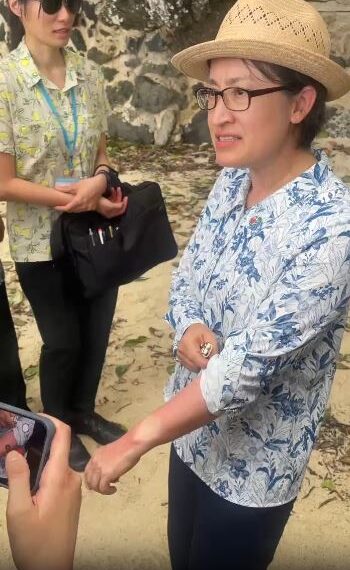 台灣新聞通訊社-蕭美琴訪帛琉竟成「烤龍蝦」 笑喊很值得:帛琉政府上下這麼挺我們