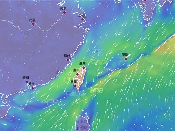台灣新聞通訊社-台灣風場預測圖驚見「神祕藍線」！氣象署揭密：看見它出門要帶雨具