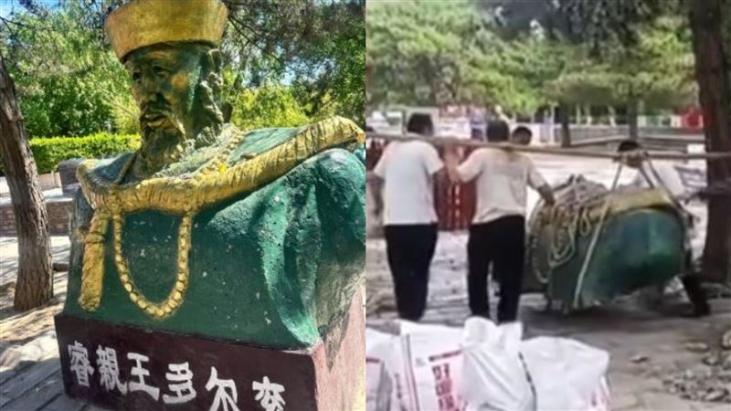台灣新聞通訊社-北京普渡寺「多爾袞雕像」連夜突遭拆除 全網炸鍋:歷史清算?
