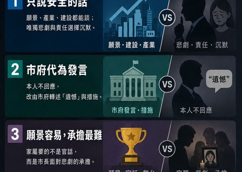 台灣新聞通訊社-不是不會說話!蔣萬安的安全牌政治:只談願景,不承擔悲劇