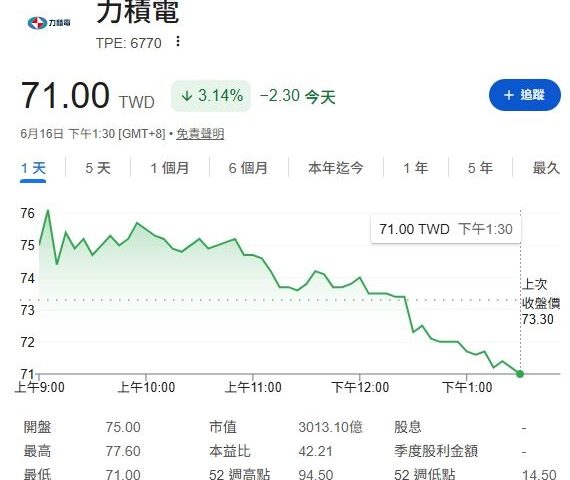 台灣新聞通訊社-土洋對決！國家隊砸4億護盤「這」檔晶片股