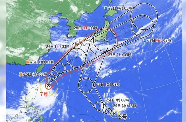台灣新聞通訊社-赴日注意！米克拉颱風挾豪雨逼近沖繩　氣象廳發布暴風警戒