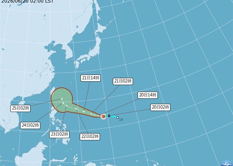 台灣新聞通訊社-快訊/米克拉颱風生成!估至少中颱以上 最新路徑曝「不排除影響台灣」
