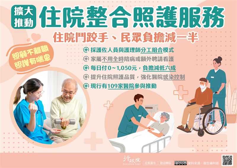 台灣新聞通訊社-住院費用更便宜!2026醫療福利擴大「最少省6成」幾乎全台都有
