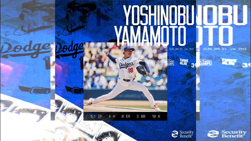 台灣新聞通訊社-MLB／山本由伸0失分10K創本季最佳　道奇3人開轟他炸生涯首轟痛宰費城人