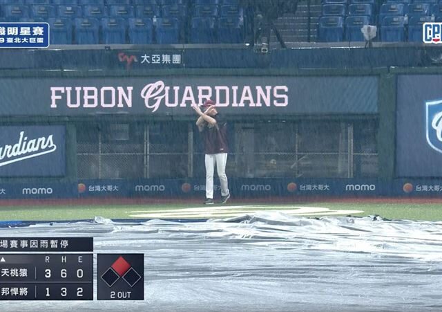 台灣新聞通訊社-中職／上場比「X」表示比賽打不了　魔爾曼不知道自己被全程轉播