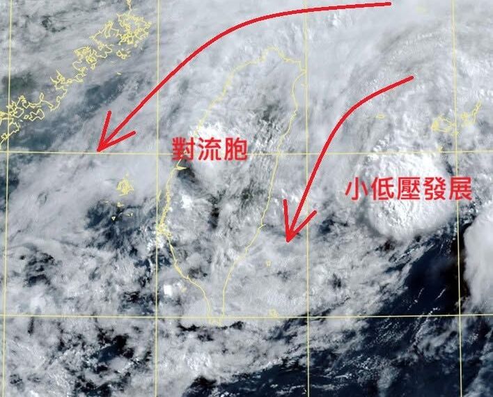 台灣新聞通訊社-雨還沒下完!鄭明典揭台灣上空「1現象」 一圖示警了