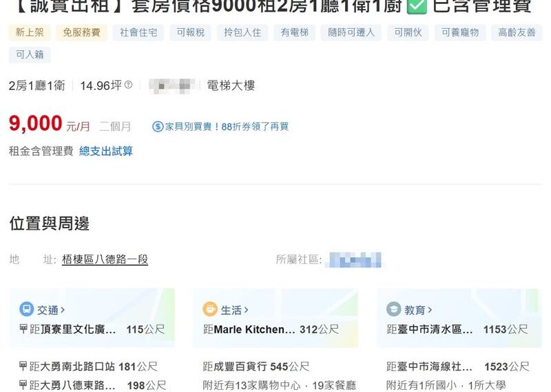 台灣新聞通訊社-21歲夫妻雙亡凶宅出租！房東誠實公布「只租9000」…網友嘆：窮比鬼可怕